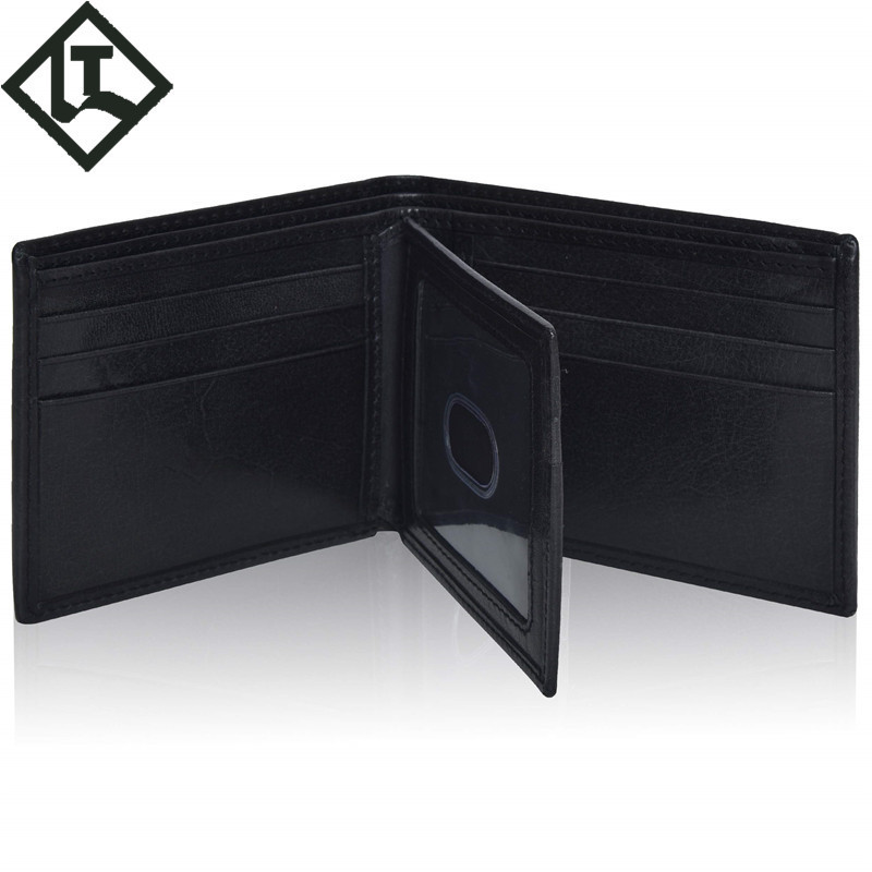 真皮钱夹商务 亚马逊活页多卡位皮包 牛皮高档rfid男士钱包