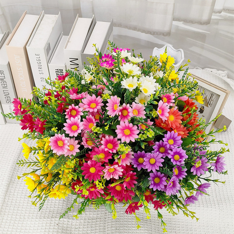 Artificial Flowers 18 Small Daisies, Orchids, Chrysanthemums for Garden, Home, Photography Props, Outdoor Wild Chrysanthemum Decorative Flowers, Artificial Flowers Artificial Flowers 18 Small Daisies, Orchids, Chrysanthemums for Garden, Home, Photography Props, Outdoor Wild Chrysanthemum Decorative Flowers, Artificial Flowers