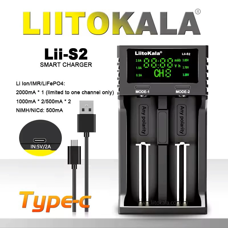 LiitoKala [Lii-S4 lii-S2 S1 lii-S6 18650 литиевый аккумулятор зарядное устройство прямой/обратной зарядки]