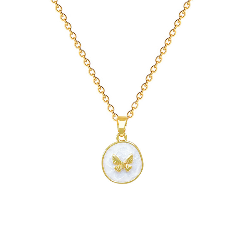 Gorgeous Butterfly Diamond Necklace For Women Versatile Titanium_voghion.com