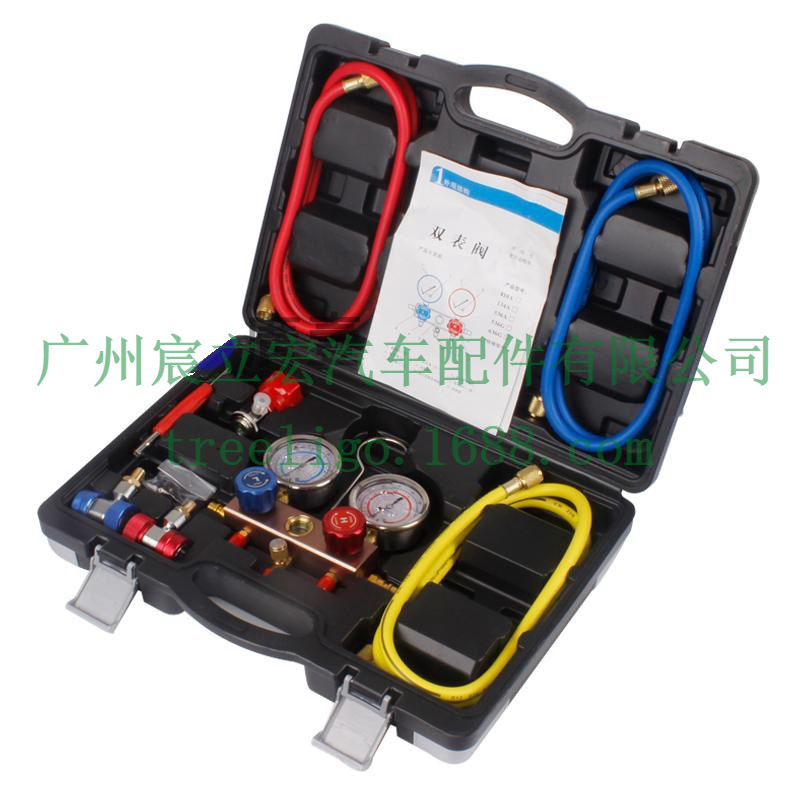 Coche refrigerante medidor de presión coche aire acondicionado reparación herramienta coche aire acondicionado fluoración herramienta silicona aceite traje