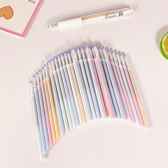 ST head button macaron color brush pen replace cartridge student exam office signature neutral black 0.5