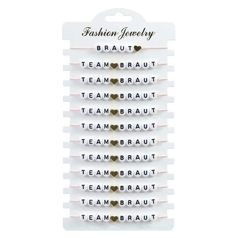 Amazon's Best-Selling Bridal Bridesmaid Letter Bracelets, Simple and Versatile Party Accessories, Factory Wholesale in Stock