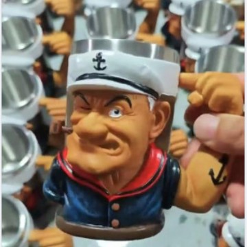Nuevo producto transfronterizo 3DPopeyePowerMug Popeye Man Power Cup Home Coffee Cup Regalo