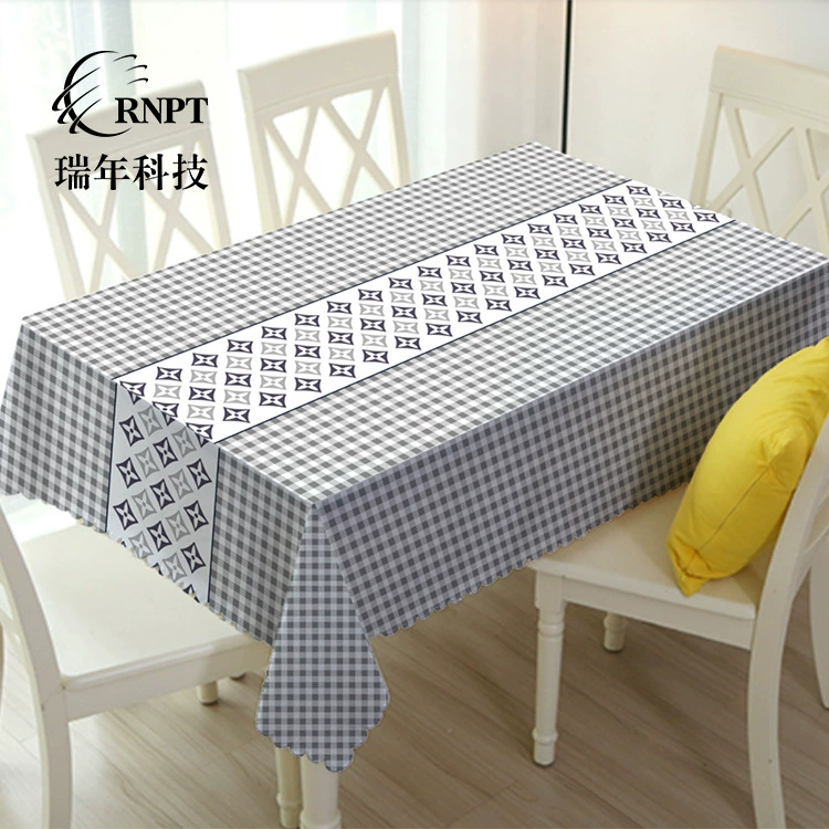 Ruinan [Новые продукты горячие продажи] скатерть из серой сетки прямоугольная скатерть водонепроницаемая одноразовая пластиковая скатерть из ПВХ