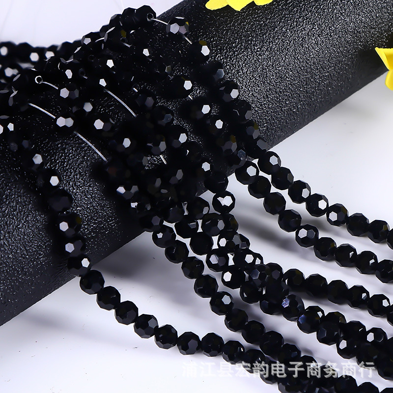 Un lote de 32 lados cuentas de tierra de cristal de color cuentas de fútbol de equipaje accesorios de ropa de bricolaje accesorios de joyería