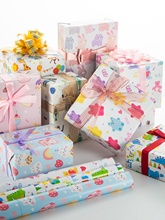 生日节日可爱卡通圣诞装饰礼品礼盒礼物包装纸小清新diy手工彩纸