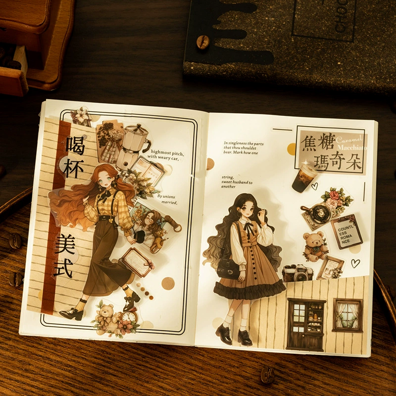 番茄酱少女 Coffee Flavored Days 系列 切割 フィルム ландшафтная коллажная наклейка на большой моток 1 типа