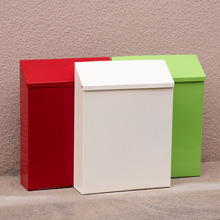 美式带锁邮箱创意复古铁皮信箱壁挂式家居装饰挂件跨境厂家批发