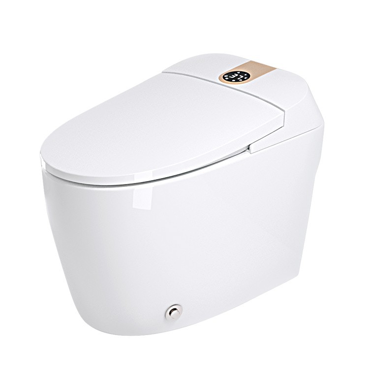 Simple elegante inodoro inteligente calefacción instantánea integrado cerámica inodoro radar voz automática inducción Flip versión de alta gama