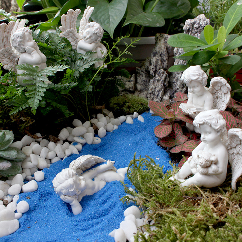   Angel suit plug-in cute little Angel plug-in outdoor garden bonsai plug-in decorations 