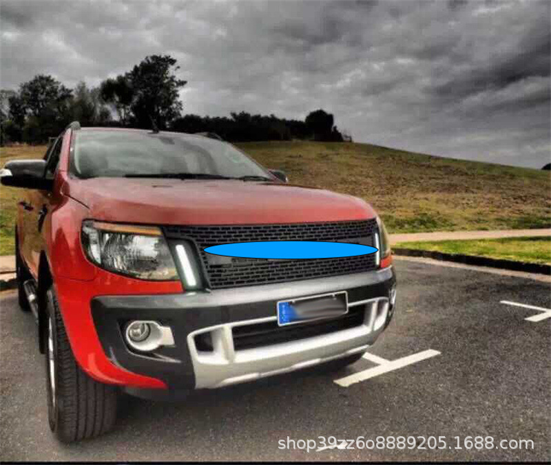 Suitable for 12-14 Ford FORD ranger net modification front face T6 pickup truck with light net grille