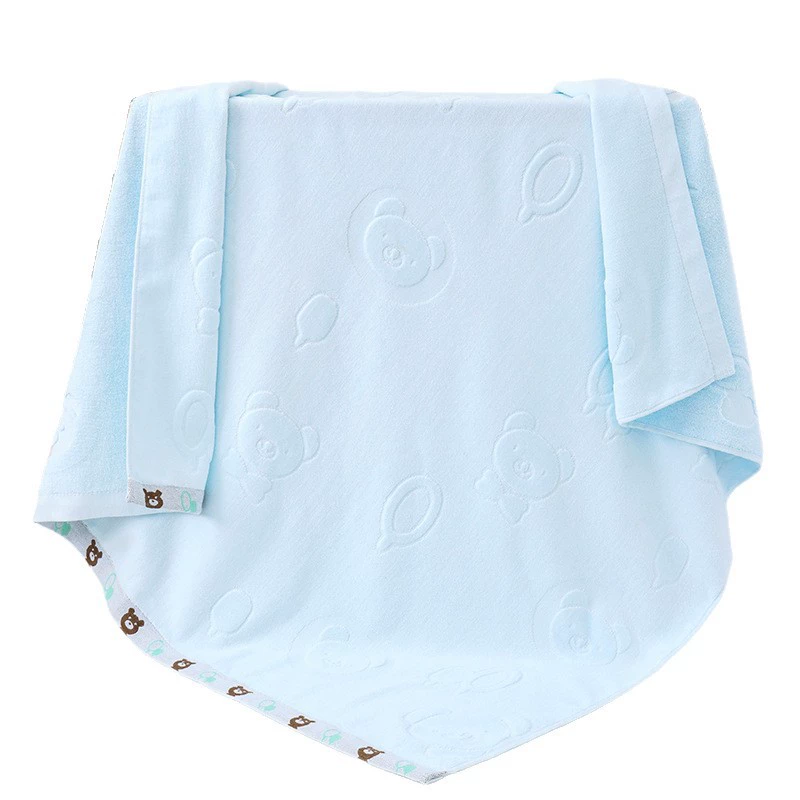Cotton cartoon children's soft bath towel for kindergarten, wholesale