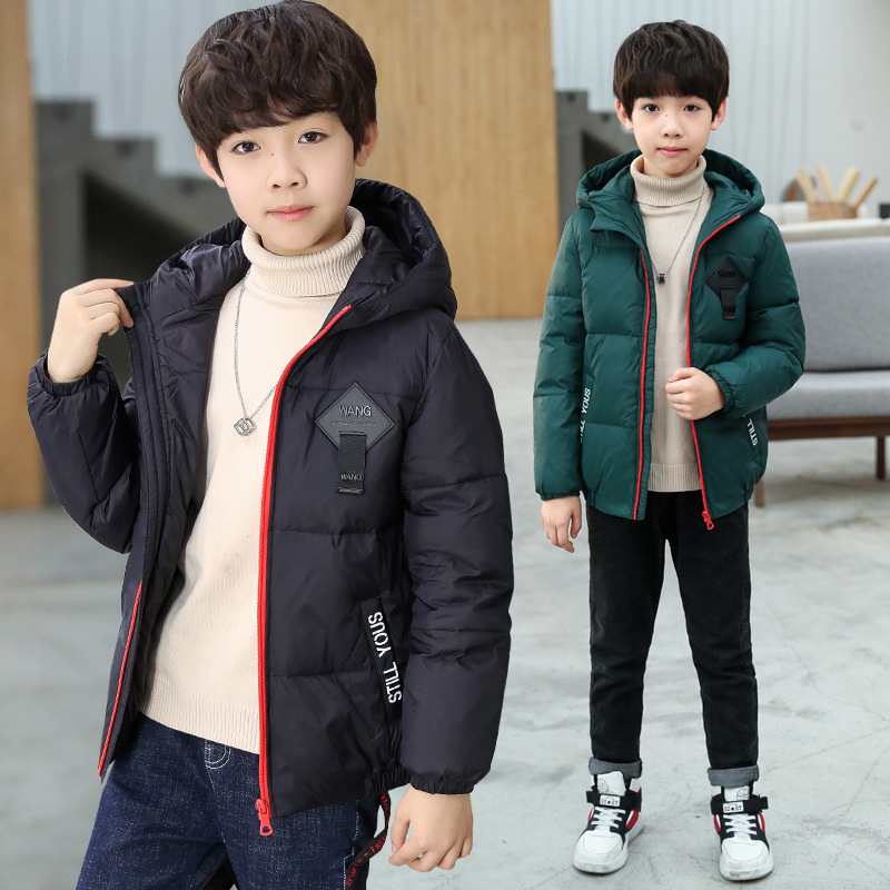 Abrigo de algodón acolchado para niños y niños Chaqueta de algodón 2020 abrigo de invierno para niños medianos y grandes engrosados abrigo de algodón de estilo occidental para niños y niños Chaqueta de algodón acolchada de otoño e invierno