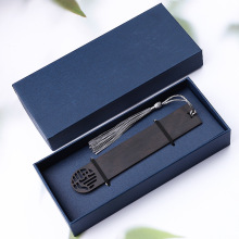 紫光檀木福至书签中国风创意镂空福禧图案雕刻字吉祥书签礼品批发