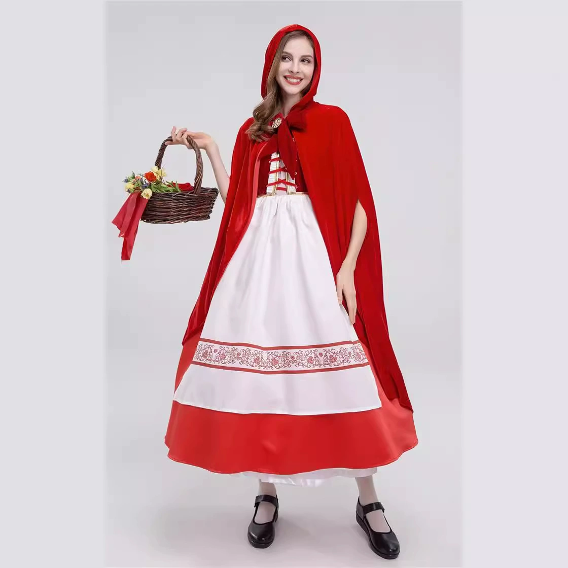Красная Шапочка, красное платье, костюм, хэллоуин, широкая палитра цветов, косплей