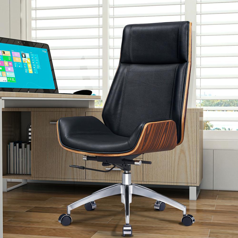 HJ310D 新款办公椅电脑椅子旋转办公椅真皮办公椅海外仓一件代发