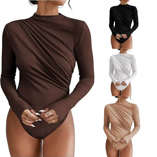Exclusively for Amazon, the New Pleated Jumpsuit Is a Hot Seller in the European and American Style, Slim-Fitting, Suitable for Outerwear or as a Base Layer