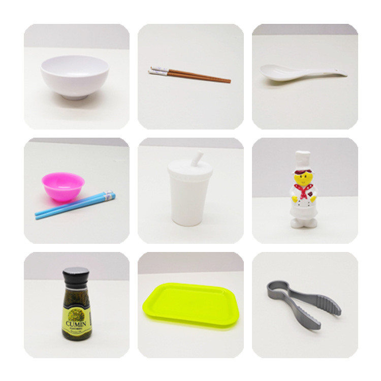 现货散装配件批发仿真过家家吹厨房玩具餐盘勺子叉子砧板厂家直销