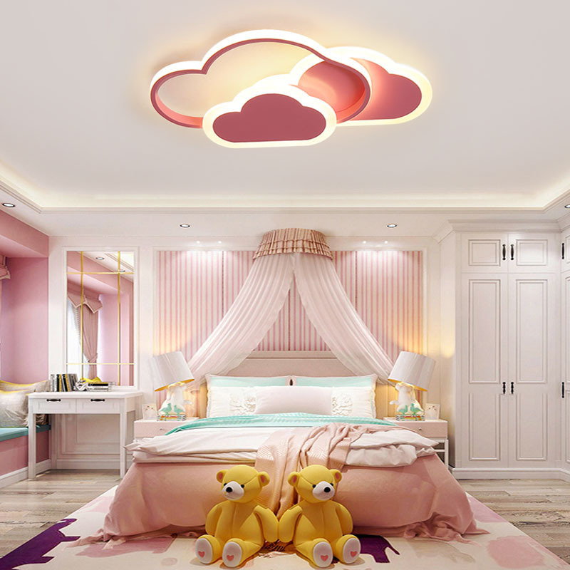 北欧风格卧室灯个性创意吸顶灯星星云朵儿童房间艺术灯具灯饰