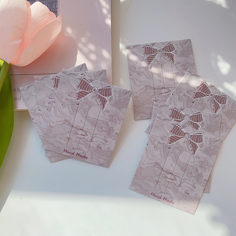 6 * 7 tarjeta de cabello adulta niños tarjetas de cabello Morandi serie de arco tarjetas de cabello joyas