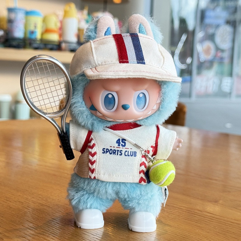 一二三代Labubu娃衣baseball棒球运动休闲红色拉布布鸭舌帽套装|undefined