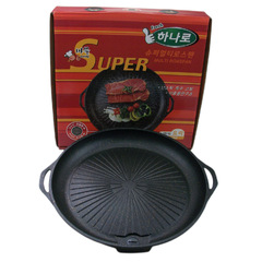 Grill Plate Pork Belly Double-Bottom Grill Pan Gas Burner Charcoal Grill Plate Korean Gas Iron Griddle Outdoor Commercial