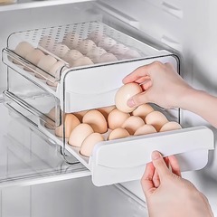 冷蔵庫卵収納ケースキッチン卵収納整理大容量卵トレイ引き出し式卵ケース保存家庭用
