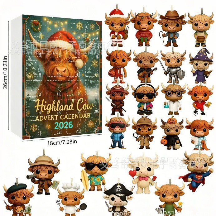 Calendario de Adviento Navideño de Cajas Sorpresa de Acrílico, Interactivo, para Navidad y Fiestas
