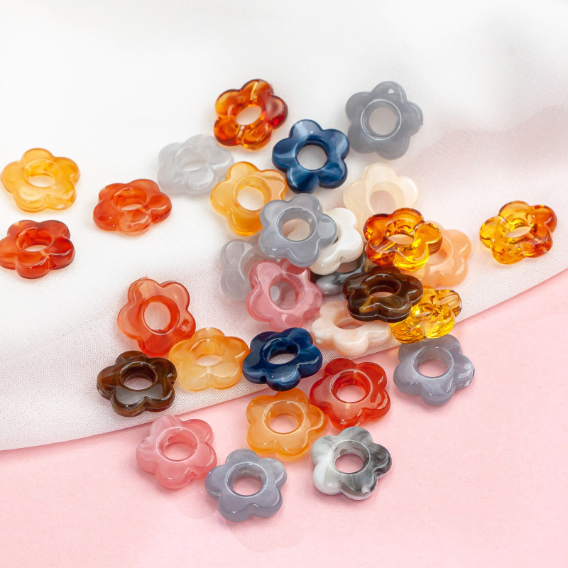 50 PCS/Package 14*14mm Hole 1~1.9mm Acrylic Flower DIY Jewelry Accessories Beads display picture 5