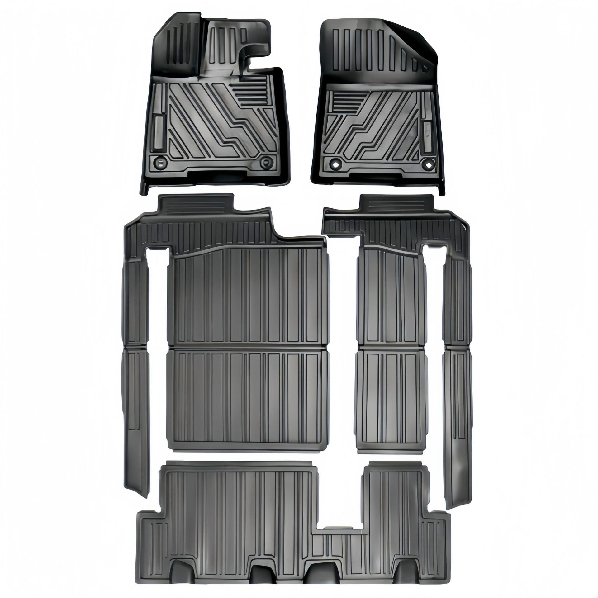 Toyota Car Floor Mats For 2021+ Toyota Sienna 8-Seater TPE (Modelə uyğun ayaqaltı) - left-rudder-2021-toyota-siennasienna-eight-seater-floor-mats