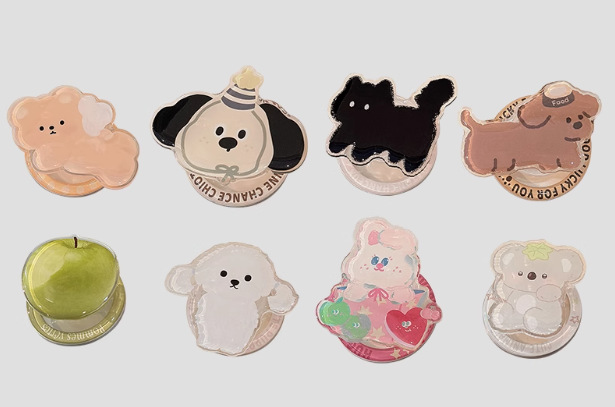 Soporte magnético de animal lindo de dibujos animados para carcasa de iPhone portátil Huawei desmontaje soporte telescópico chica