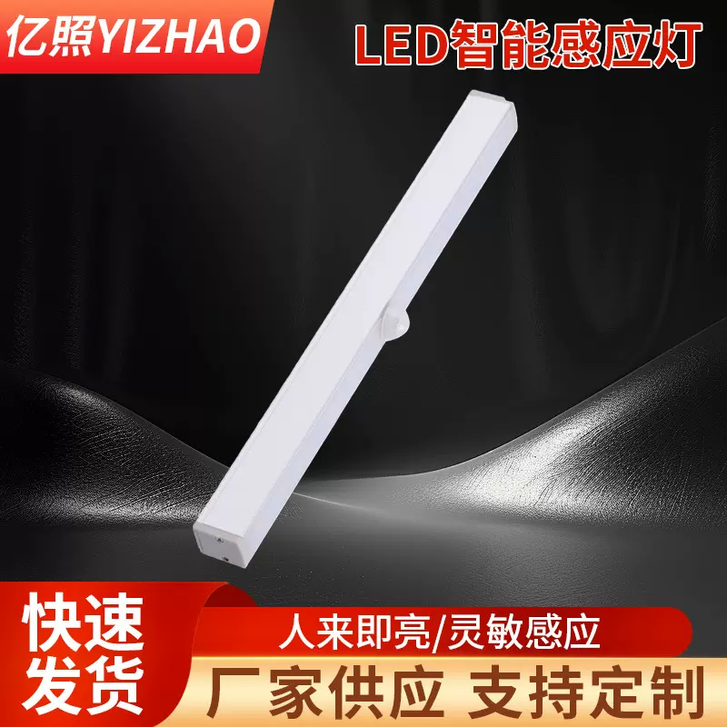 厂家批发人体红外感应灯 12LED橱柜灯长条衣柜小夜灯起夜灯镜前灯
