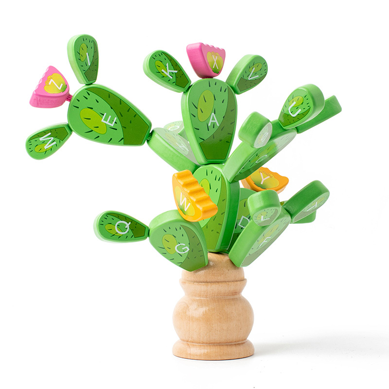 Cactus de madera, bolas de cactus, bloques de construcción, educación temprana Montessori, entrenamiento de pensamiento educativo, juguetes para niños