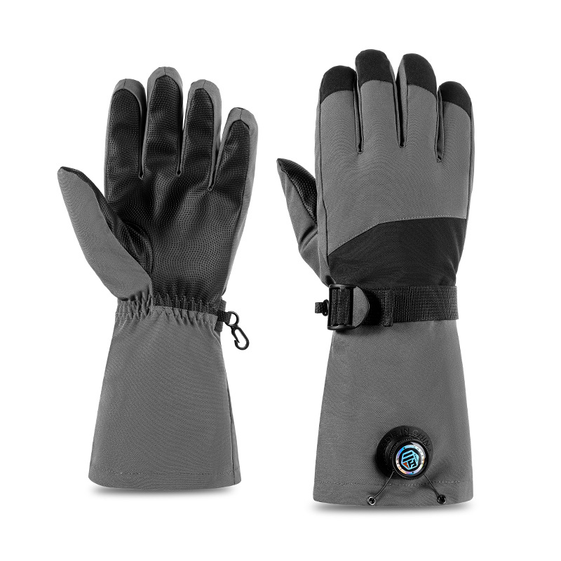 Perilla de alta eficiencia de bloqueo de temperatura guantes de esquí de viento cuadrado resistentes al agua palma antideslizante gruesa guantes de bicicleta para hombres y mujeres