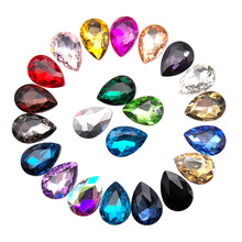 diy饰品配件爆闪尖底异形水滴钻玻璃水钻手机壳贴钻紫色水滴钻