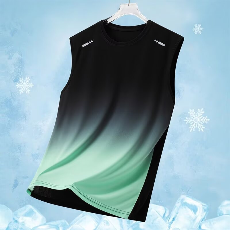 Trajes deportivos para hombres hielo veloz ropa seca camiseta de fitness correr mangas cortas pantalones cortos trajes de entrenamiento fábrica transfronteriza al por mayor