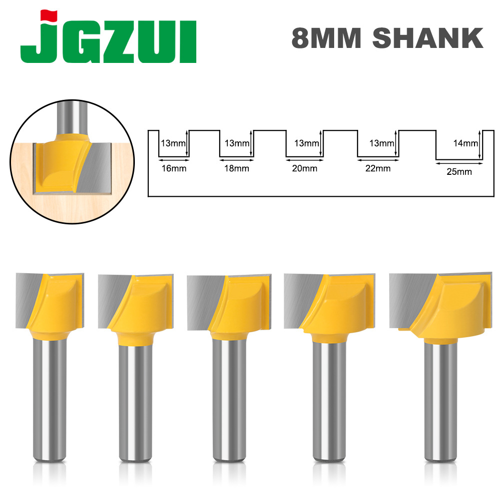 8柄清底刀开槽刀修边机木工铣刀清底刀具开槽平底刀头