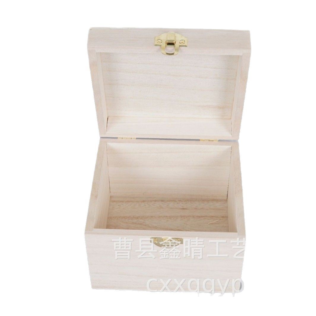 Cajas de regalo de madera maciza creativas y sencillas Cuadrado con cerradura Caja de embalaje de regalo de madera Caja de almacenamiento de artículos diversos de madera de escritorio
