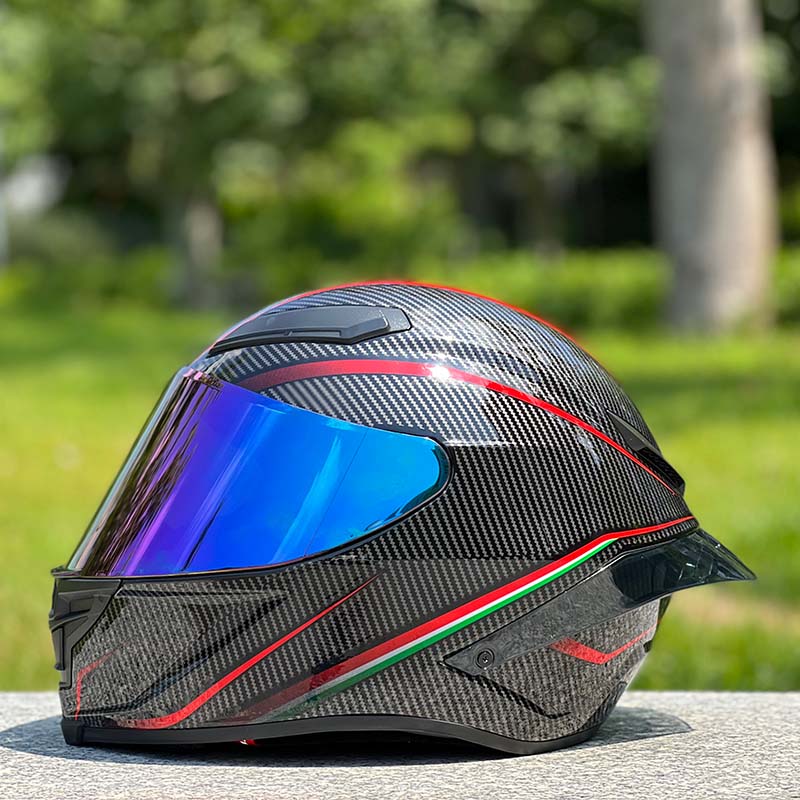 Motorcycle Helmet Personalized Snow House Style with Extended Spoiler