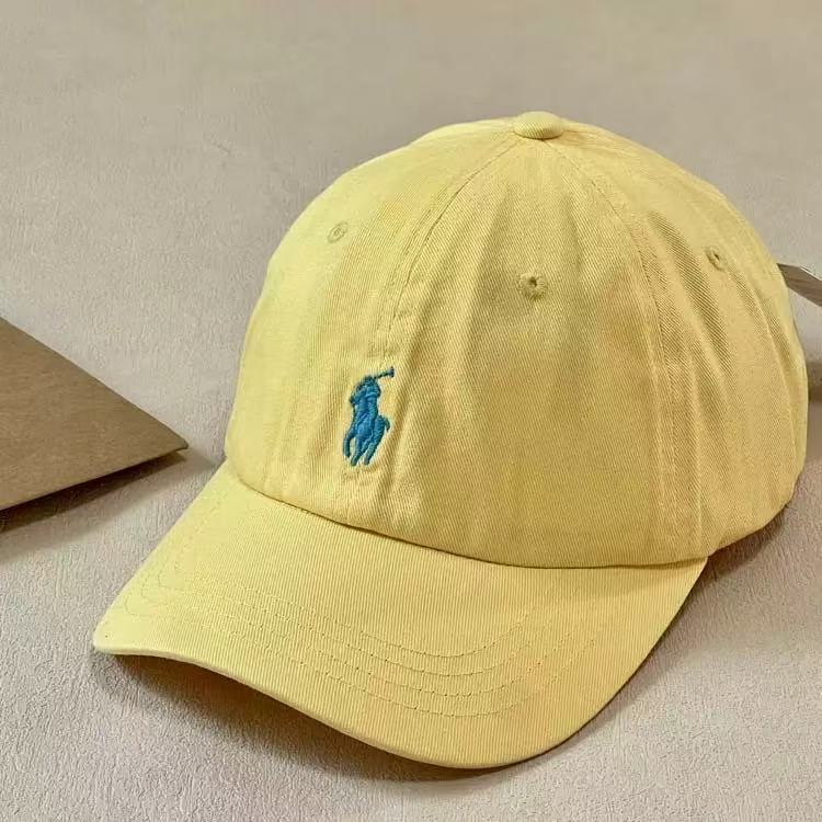 可扫码高品质RL拉夫复古小马刺绣小标水洗户外弯檐鸭舌棒球帽可调|undefined