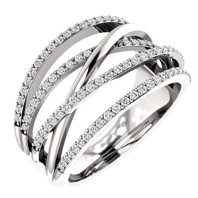 Anello Shining Cross Anello da donna per matrimonio e fidanzamento_voghion.com