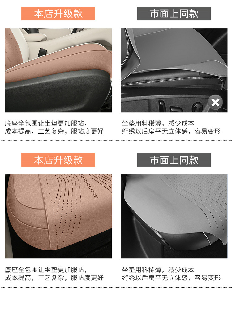 Wuling Binguo S Special Seat Cushion, Universal Suede Leather Saddle Pad for All Seasons, All-Inclusive Seat Cover, Breathable Ultra-Thin Seat Cover