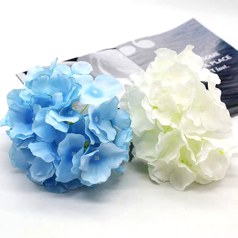 27 piezas de flores de hortenida de bodas, guía de diseño floral, sala de bodas, flores de fondo, flores falsas, flores de decoración de seda