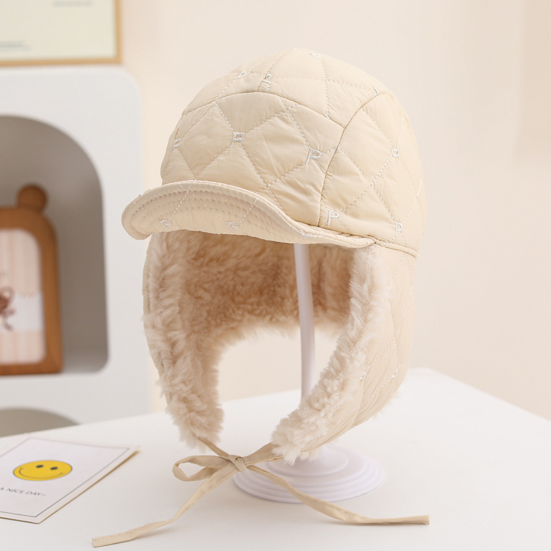 Sombrero de bebé de invierno para viajar al aire libre para niños y niñas y niñas con sombrero de lana caliente Lei Feng moda dos sombreros de lengua de pato para niños