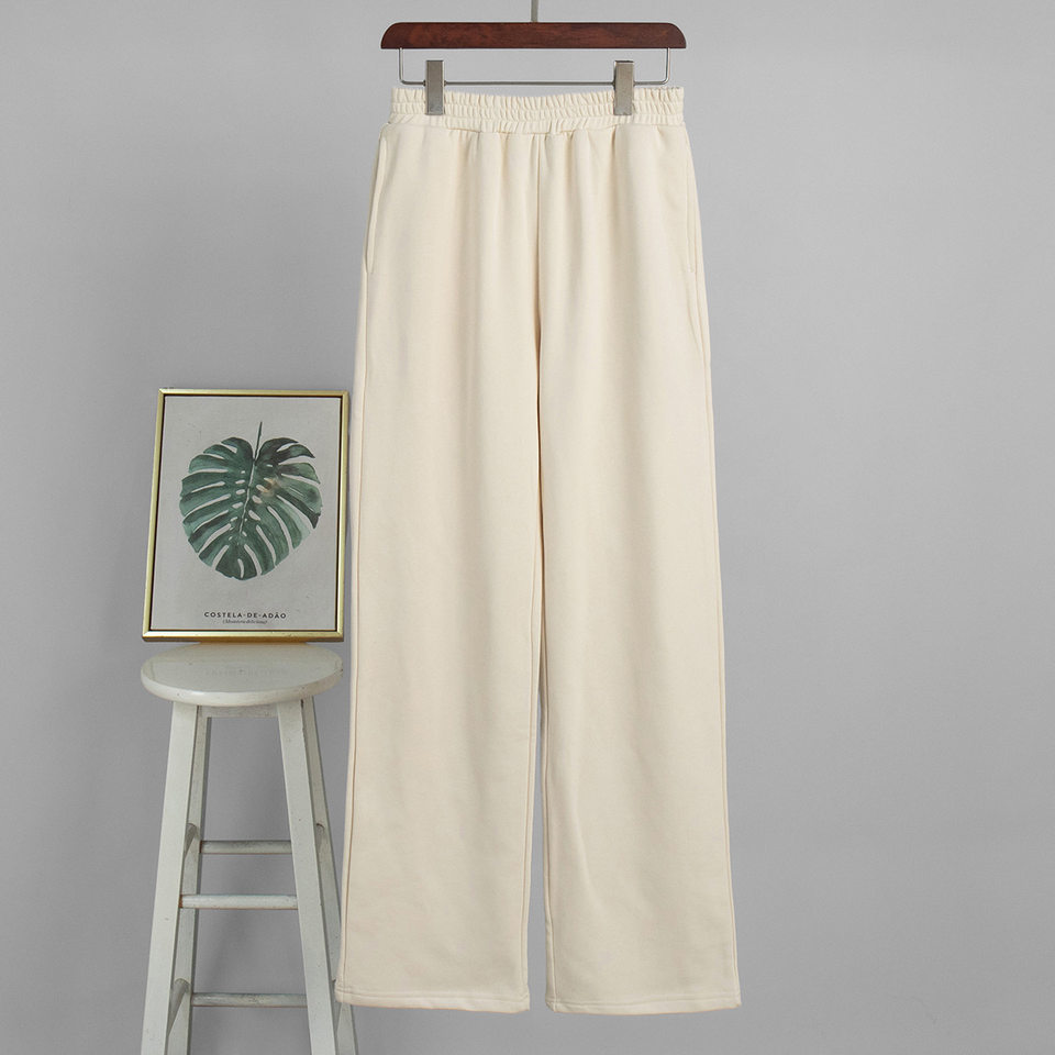 Bộ đôi áo nỉ thêu và quần dài nữ phong cách casual — Màu trắng nhạt, Màu xanh hải quân, màu xám, nâu sẫm chi tiết 8