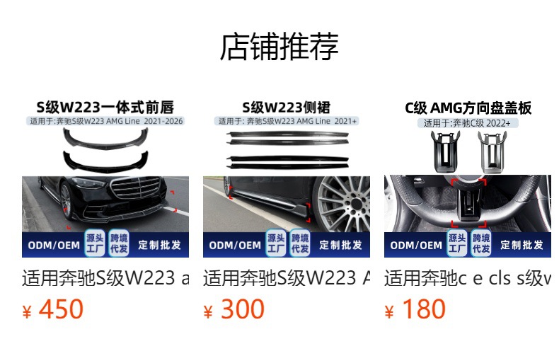 Suitable for Mercedes-Benz S-Class W223 2021+ AMG, special ducktail spoiler, cross-border modification
