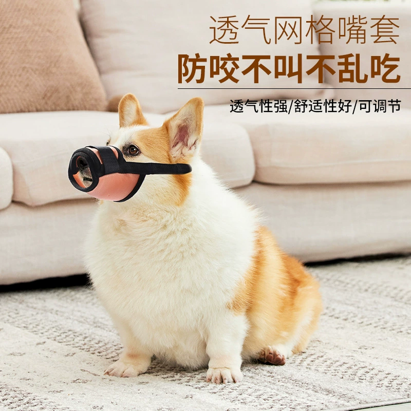 Намордник для собак Amazon против укусов, защита от лая, защита от поедания, устройство для остановки лая домашних животных, золотистый ретривер Тедди, намордник для собак маленького и среднего размера