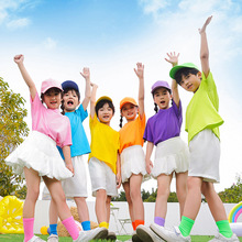 六一儿童啦啦队演出服糖果色小学生运动会幼儿园毕业班服表演服装