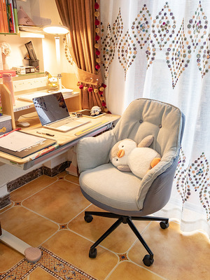 轻奢家用电脑椅懒人舒适办公休闲书房桌椅宿舍电竞直播靠背转椅子|ru